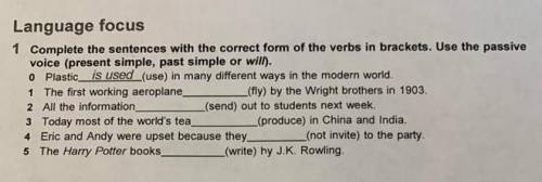 Complete the sentences with the correct form of the verbs in brackets. Use the passive voice (presen