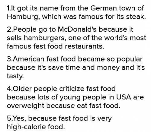 Junk food How did the hamburger become the most popular, most typical American food?It got its name