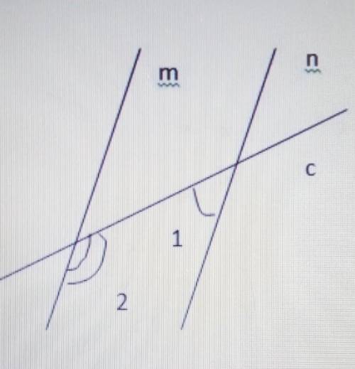 По данным рисунка найдитеуглы 1 и 2, если m | n, и∠2 в три раза больше ∠1.​