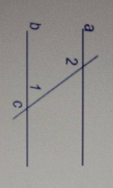 1.По данным рисунка найдите углы 1 и 2, если a || b 1 в два разаменьше, чем 2.​