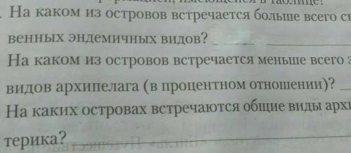 В Количество видов позвоночных животныхна Галапагосских островахОстровВсе видыВиды, встре-чающиеся и