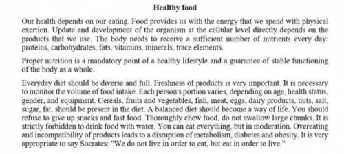 4. Choose the correct answer. What leads us to a disruption of metabolism? * A) nutrientsB) waterC)