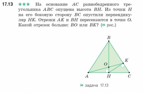 На основании AC равнобедренного треугольника ABC опущена высота BH. Из точки H на его боковую сторон