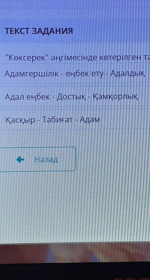 Көксерек әнгімесінде көтерілген тақырыпты анықта ​