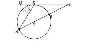 Из точки C проведена касательная CK к окружности с центром O. На продолжении отрезка CK за точку K о