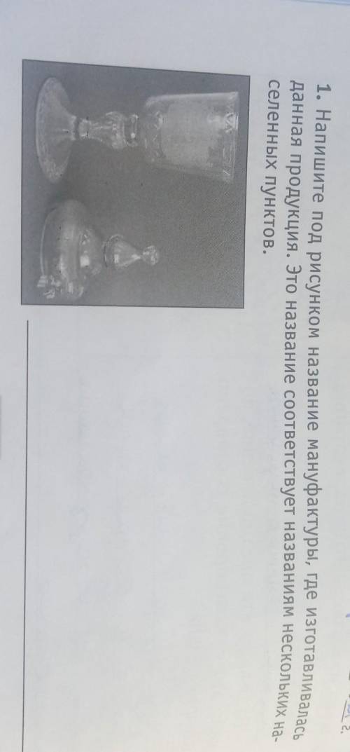 Напишите под рисунком название мануфактуры, где изготавливалась данная продукция. Это название соотв