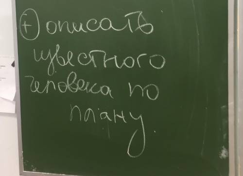 Нужно описать внешний вид ( обувь, одежду и т.п) любого известного человека по плану