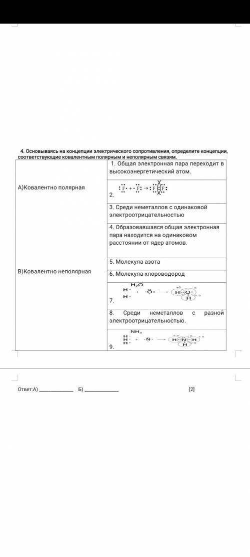 4. Основываясь на концепции электрического сопротивления, определите концепции, соответствующие кова