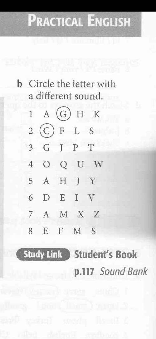 как тут сделать? Circle the letter with a different sound