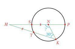 На рисунке MT = NS и (∠МКН) = 30 °. Найдите (∠MNK).