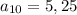 a_{10}=5,25