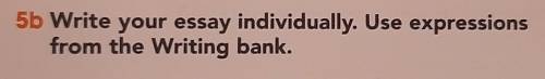 Write your essay individually. Use experession from the Writing bank. ​