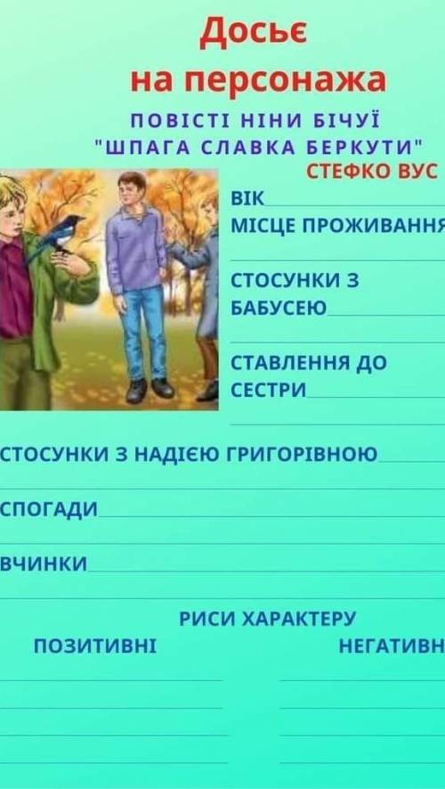 Досьє на персонажа Стефко Вус шпага слаба беркута ​