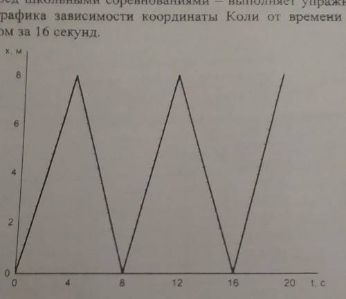 Коля тренируется перед школьными соревнованиями выполняют упражнения челночный бег при график зависи