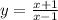 y = \frac{x + 1}{x - 1}