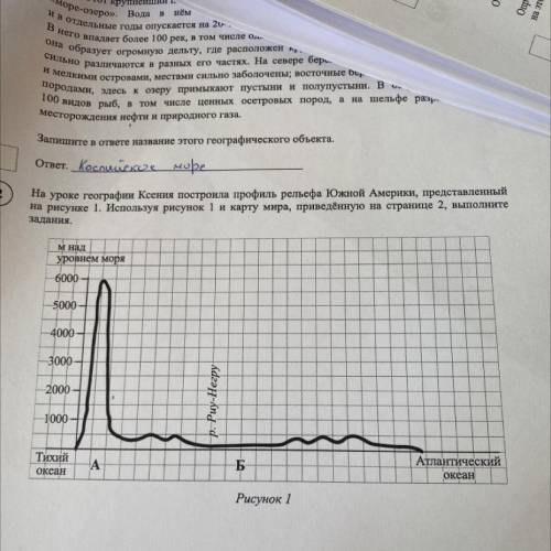 2.2. Укажите географическое название крупной формы рельефа, которой соответствует участок профиля, о