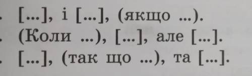 За поданими схемами складіть і запишіть речення ​