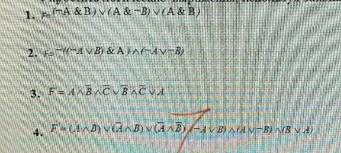 Упростить выражения по законам алгебры логики если что, там в четвёртом два разных​