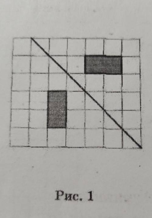 На рисунок 1 на клеточной бумаге изображены фигуры симметричные относительно прямой Нарисуйте на рис