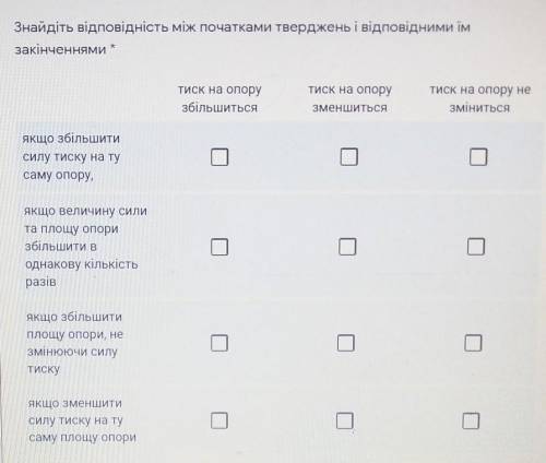 Знайдіть відповідність між початками тверджень і відповідними їм закінченнями ​