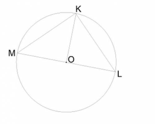 Трикутник △KLM вписаний у коло, KO = 12,3 мм.   знайди∠ MKL=  ∪ ML= ML= ​