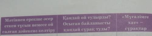 1. Әңгіме мазмұнына сүйене отырып, «Үш түрлі күнделік»кестесін толтырыңдар ​