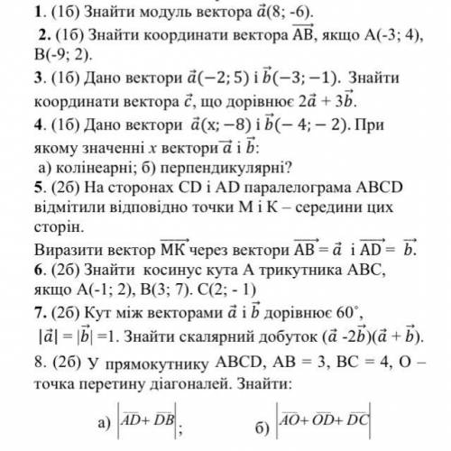 На сторонах CD і AD паралелограма ABCD відмітили відповідно точки M і K- середини цих сторін. Вирази