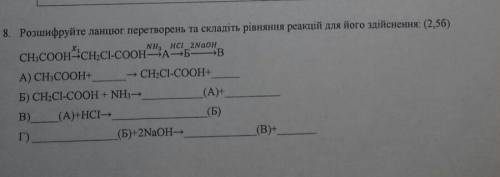 Розшифруйте ланцюг перетворень та складіть рівняння реакцій для його здійснення