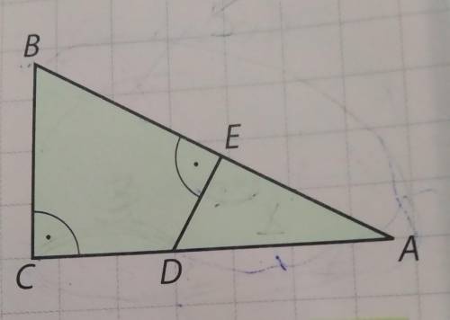 . ОЧЕНЬ НАДО. на рисунке AB равно 5 см AC 4 см DC 3 см. Найди длины отрезков BE и AE. ​​
