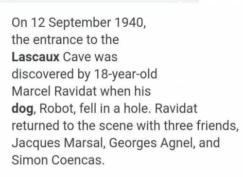 What was the name of the dog in the Lascaux?​