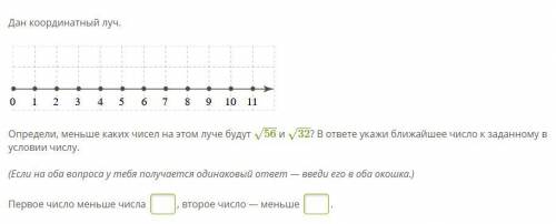 Дан координатный луч.