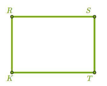 Дан прямоугольник KRST. Назови сторону, которая параллельна стороне KR: RS ST TK