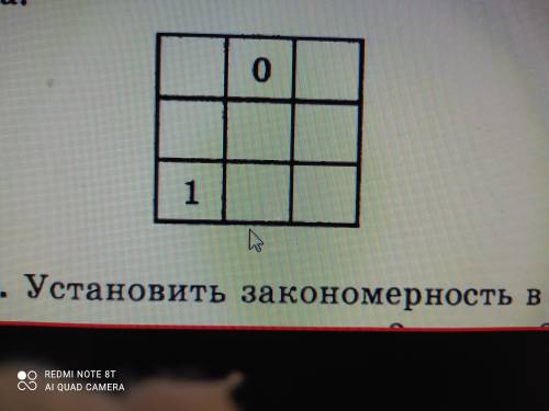 Вписать в пустые клетки цифры от 2 до 8 так, чтобы сумма чисел в каждом горизонталь ном, вертикально