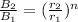 \frac{B_2}{B_1} = (\frac{r_2}{r_1})^n