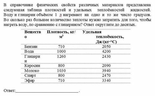 Решите задание по физике