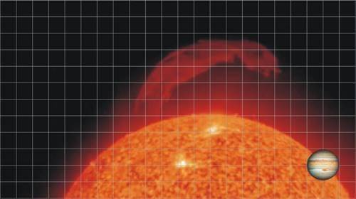 Ниже приведены 3 фотографии Солнца, сделанные 31 марта 2021 г. Определите высоту протуберанца в тыся