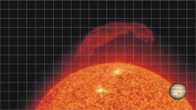 Ниже приведены три фотографии Солнца, сделанные 31 марта 2021 года. Определите высоту протуберанца в