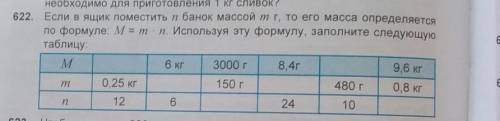 .Если в ящик поместить n банок массой тг, то его масса определяется по формуле: M = т. п. Используя 