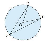 Для R.l. (O; OB) величина дуги AB равна 120 °, но величина дуги AC равна 160 °. Рассчитайте значение