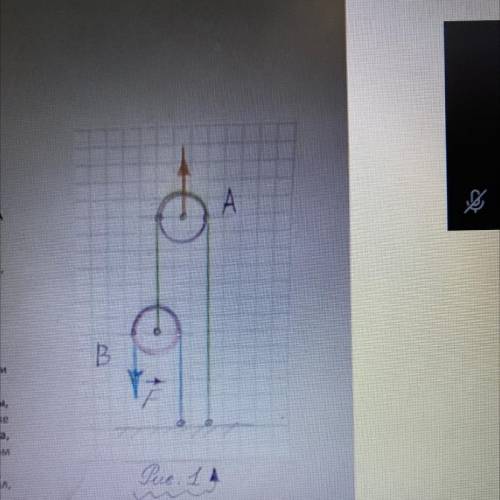 (1. Какую силу нужно приложить к тросу А (рис.1), чтобы трос в был натянут с силой 0,4 кн? • Выполни