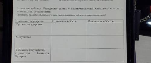 Филиал ЧУ «ЦПМ» г.Алматы «Разработке и экспертизе заданий для оценивания»Заполните таблицу. Определи