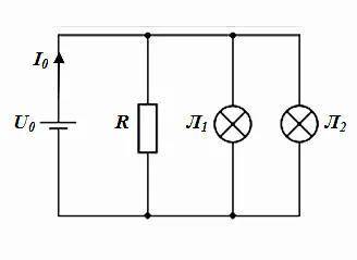 Вольт-амперные характеристики лампочек накаливания приведены на рисунке. 2-е такие лампочки Л1 и Л2 