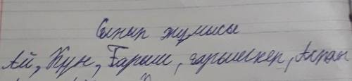 Разберите слова по падежным окончаниям (казахский язык)Ай, Күн, ғарыш, ғарышкер, Аспан ​