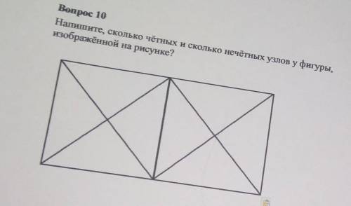 Напишите, Сколько четных И сколько нечетных узлов у фигуры, изображенной на рисунке? ​