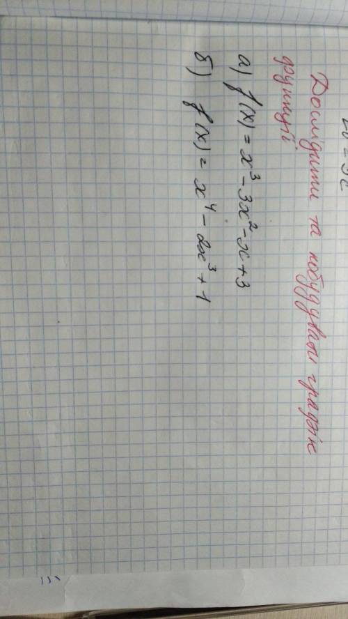 F(x)=x^(3)-3x^(2)-x+3 Дослідити та побудувати графік *Исследовать и построить график (И вторую с фот