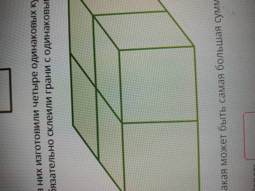Даны четыре одинаковых развёртки куба на которых записаны одни и те же числа в таком же распоряжение