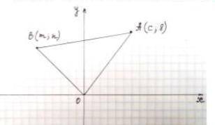 На рисунке ОА = 10,ОВ = 6√2 . Луч ОВ составляет с отрицательным направлением оси Ох угол в 450 . Точ