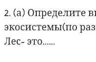 Определите вид экосистемы (по размерам) Лес - это ...? ЭТО СОЧ ​