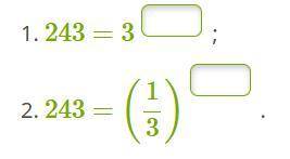 Укажи число 243 в виде степени чисел 13 и 3