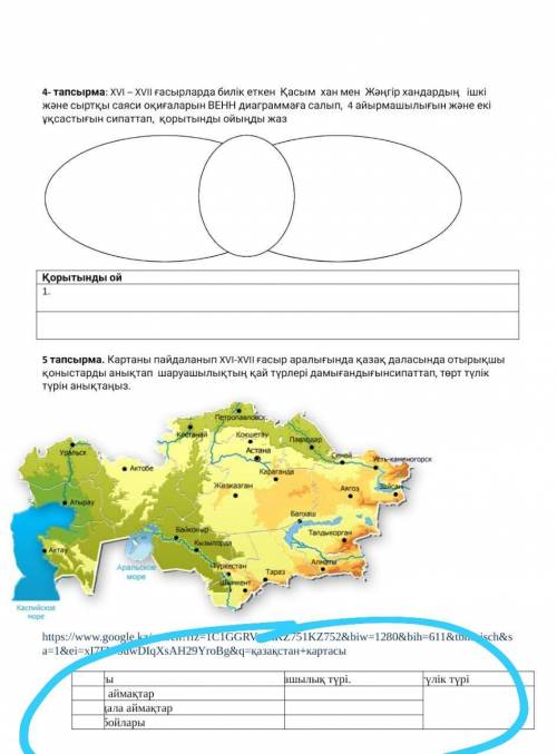 на Соч Казакстан тарихы 6 клас